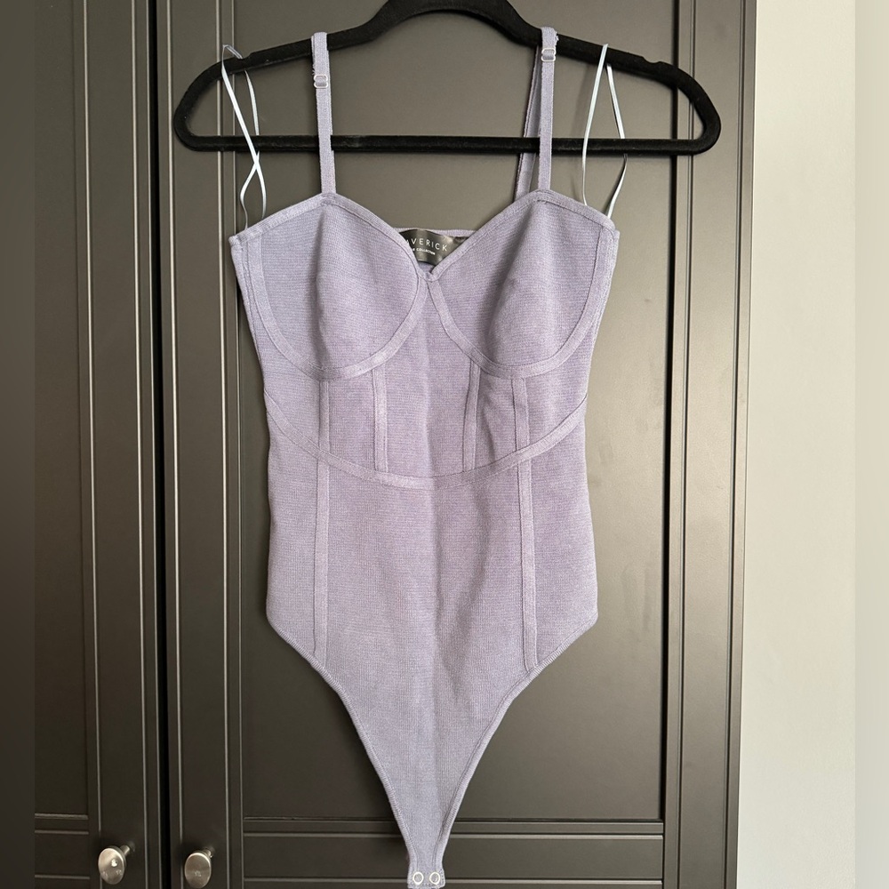 NWOT Maverick blue/grey bodysuit